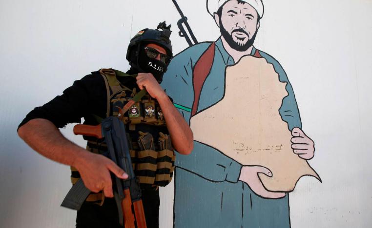 مقاتل من الحشد الشعبي في بغداد