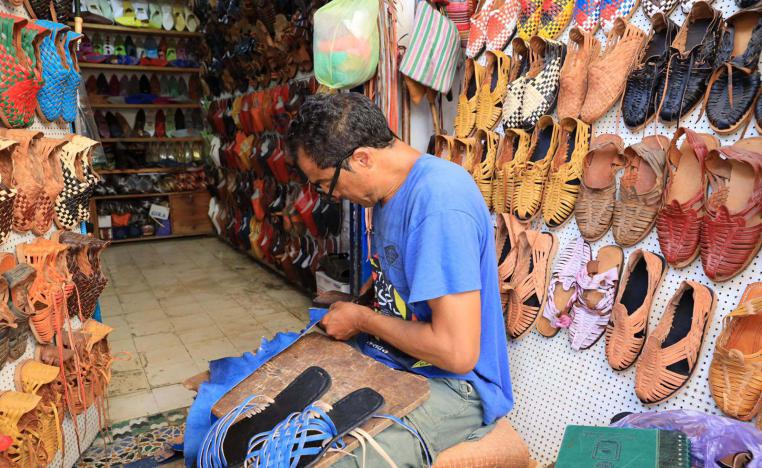 Mustapha Bel Harradia Sereghini is one of the skilled traditional shoemakers in Assilah