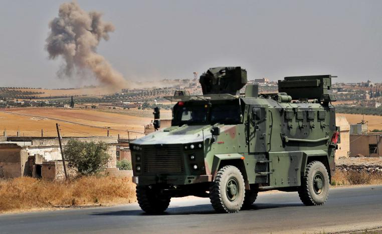 The strike killed a Turkish-backed fighter from the Faylaq al-Sham group and two other opposition fighters