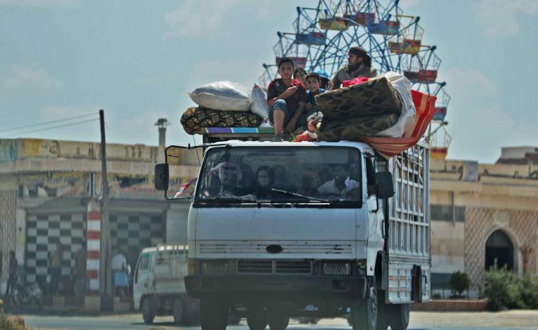 The United Nations says more than 500,000 people have been uprooted since the Syrian army began its offensive in late April