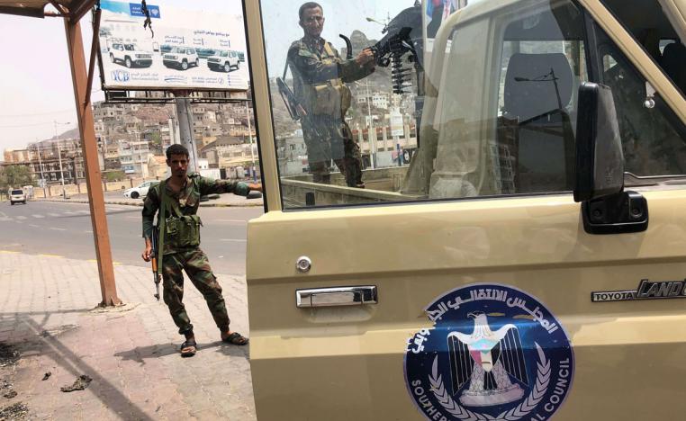 Fighters of the UAE-trained Security Belt Force