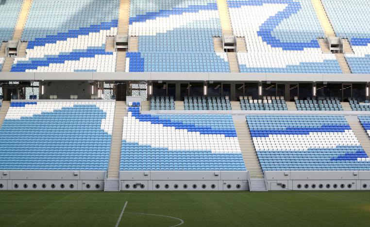 Energy-efficient cooling system is seen at Janoub stadium, one of the 2022 World Cup stadiums in Doha
