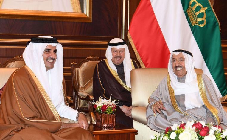 لقاء سابق بين أمير الكويت وأمير قطر
