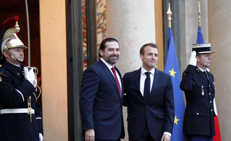 سعد الحريري في لقاء سابق مع ماكرون