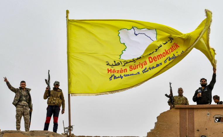 Members of the special forces of the Kurdish-led Syrian Democratic Forces 