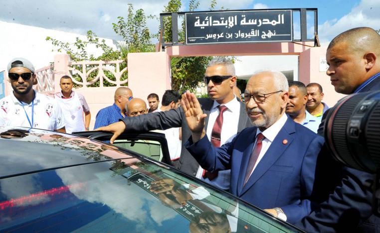 زعيم حركة النهضة التونسية راشد الغنوشي