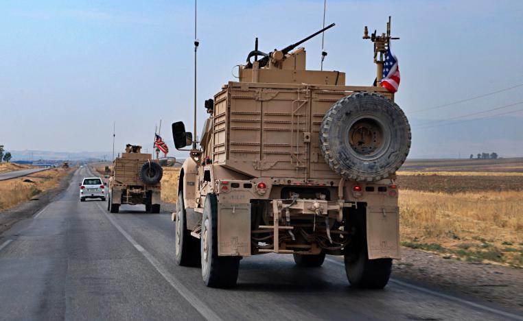 A US military convoy arrives near Dahuk in Iraq's Kurdistan Region