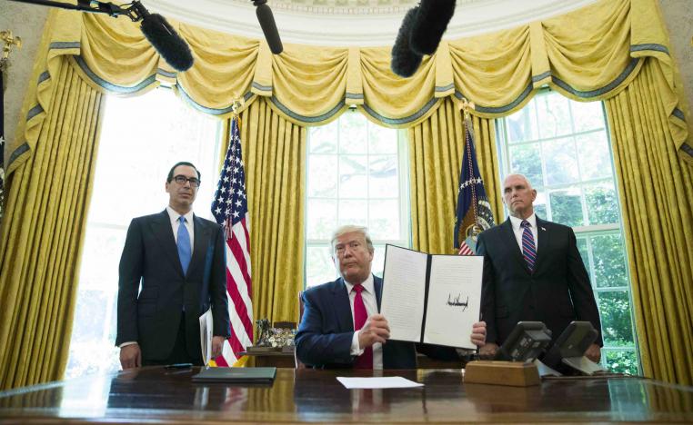 Sanctions reimposed on Tehran by Trump after he withdrew from nuclear pact have dried up Iranian oil revenues