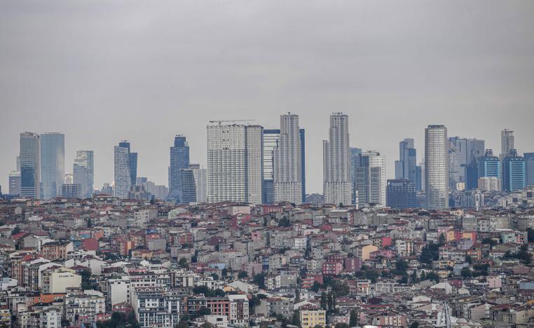 Buildings pictured near the Edirnekapi district, in Istanbul