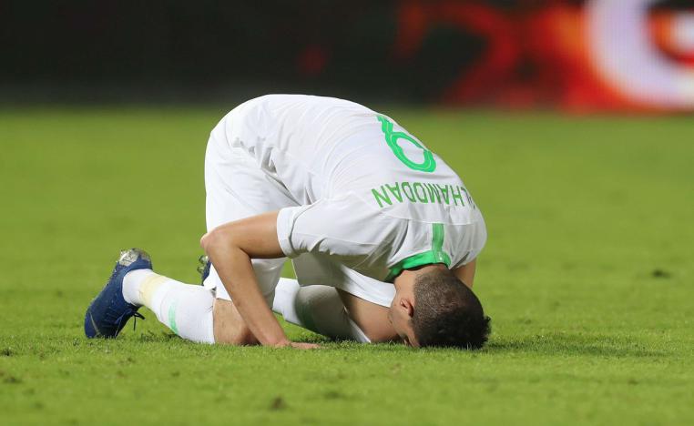 عبدالله الحمدان لاعب منتخب السعودية