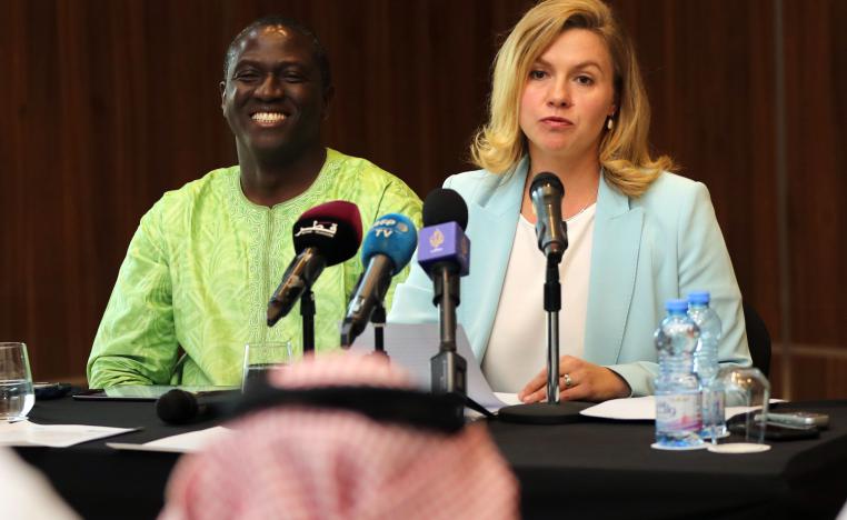 UN independent human rights experts, Elina Steinerte of Latvia and Roland Adjovi of Benin