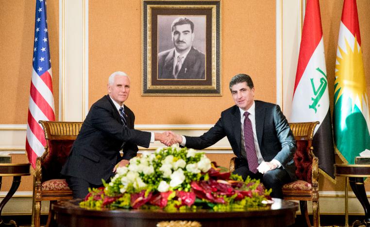 Vice President Mike Pence and Iraqi Kurdish Region President Nechirvan Barzani