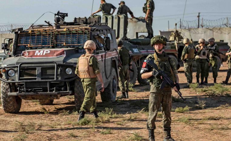 The new base is protected by Russia's Pantsir missile system and the landing area is encircled by military police