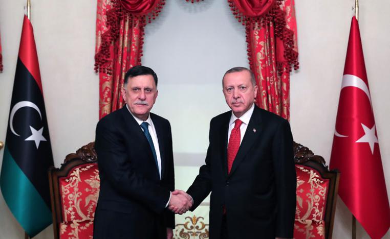 الرئيس التركي رجب طيب اردوغان يستقبل رئيس حكومة الوفاق فائز السراج