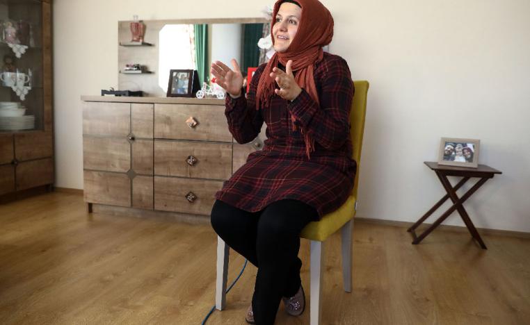 Sumeyye Yilmaz, the wife of Mustafa Yilmaz who was missing for eight months