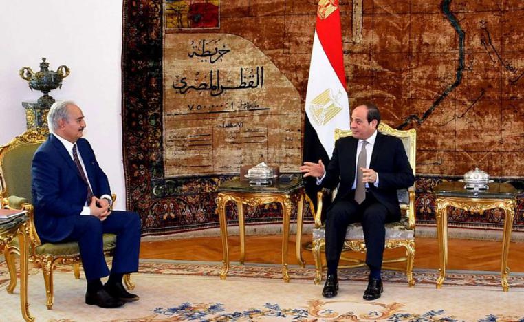لقاء سابق بين السيسي وحفتر في القاهرة