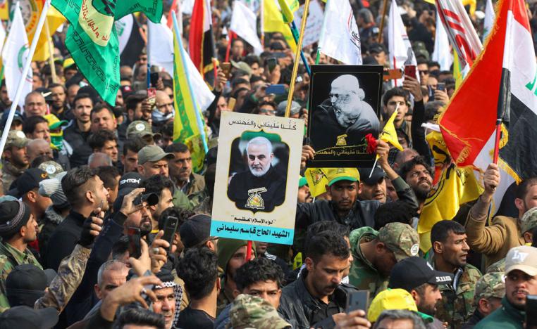 تشييع جنازة سليماني وأبو مهدي المهندس في العراق