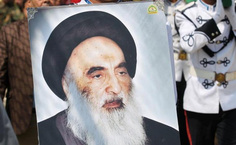 آية الله علي السيستاني المرجعية الدينية العليا لشيعة العراق 