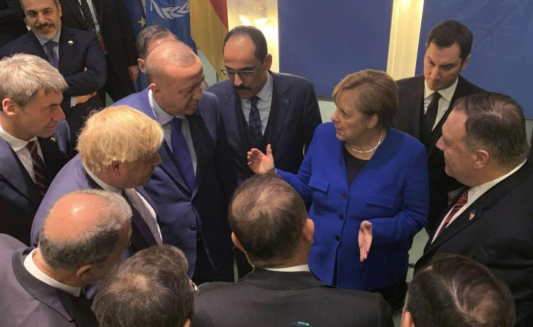 لقاء بين الزعماء الأوروبيين خلال المؤتمر عن ليبيا في برلين