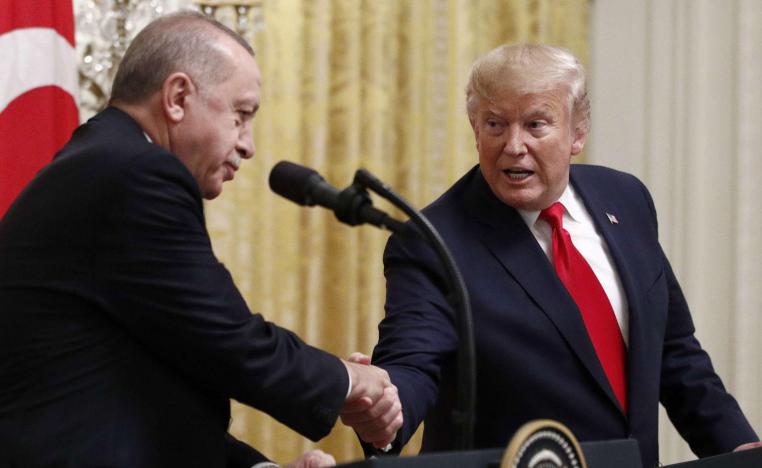 الرئيس التركي رجب طيب اردوغان ونظيره الاميركي دونالد ترامب