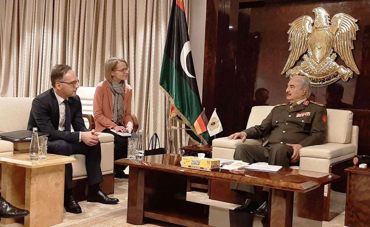زيارة وزير الخارجية الألماني للمشير خليفة حفتر في بنغازي
