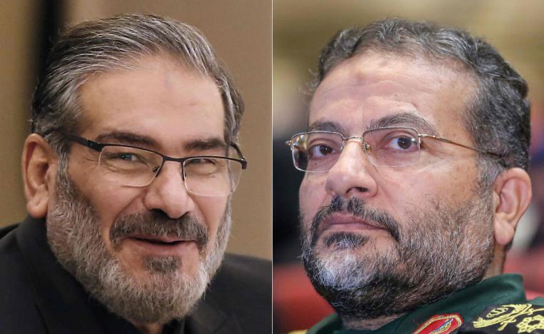Ali Shamkhani (L), secretary of the Supreme National Security Council of Iran and Gholamreza Soleimani, a senior officer in the IRGC