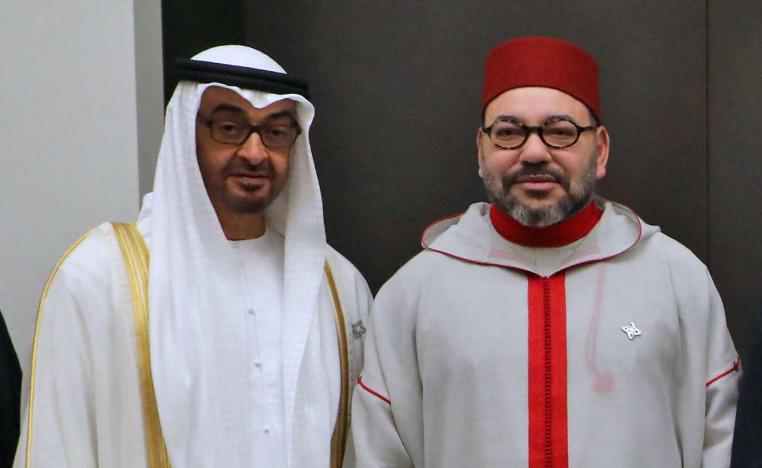 Abu Dhabi Crown Prince Mohammed bin Zayed Al-Nahyan and Moroccan King Mohammed VI