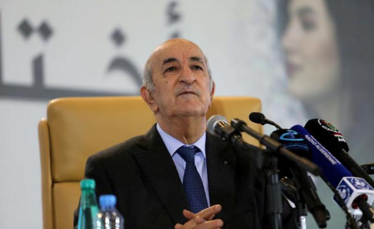 Newly elected President Abdelmadjid Tebboune addresses a news conference in Algiers, Algeria, December 13, 2019