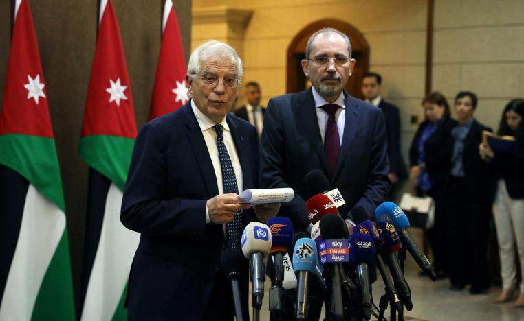 بوريل في الأردن للتذكير بالقرارات الدولية بشأن القضية الفلسطينية