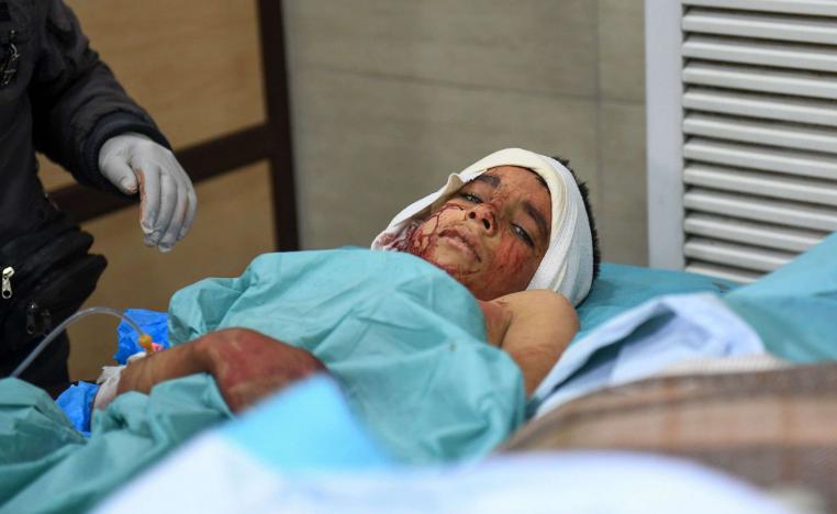 صبي مصاب في اليمن الحكومي