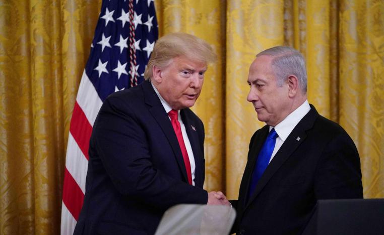 الرئيس الاميركي دونالد ترامب ورئيس الوزراء الاسرائيلي بنيامين نتنياهو