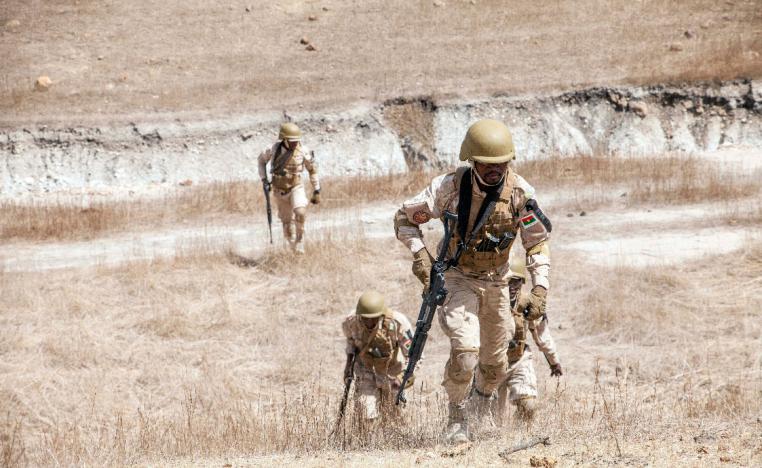 Burkinabe paratrooper commandos run training exercises in Thies, Senegal