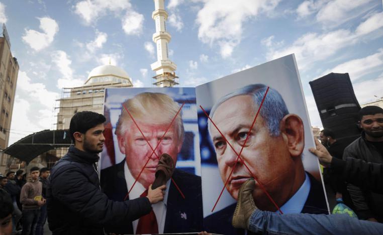 فلسطينيون في غزة يتظاهرون ضد صفقة القرن