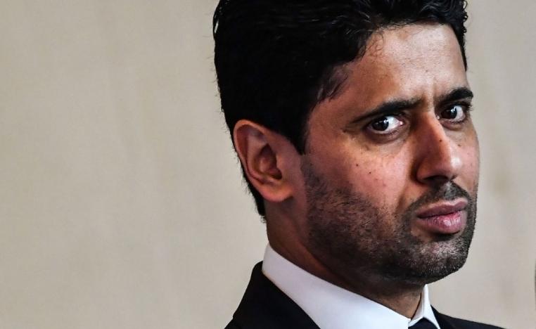 Paris Saint-Germain's Qatari president Nasser Al-Khelaifi