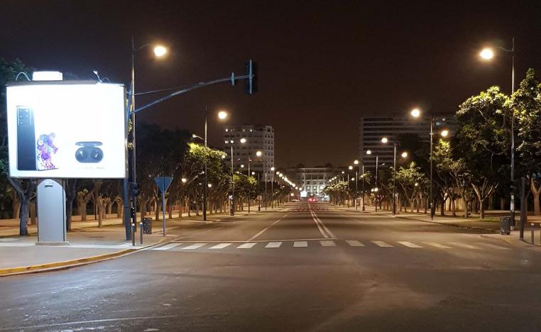 Empty boulevard
