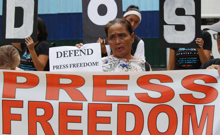 Press freedom banner