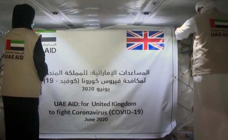 UAE medical aid being shipped to the UK