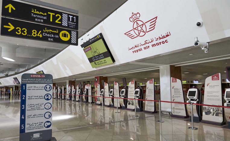 The hall of Mohammed V airport in Casablanca