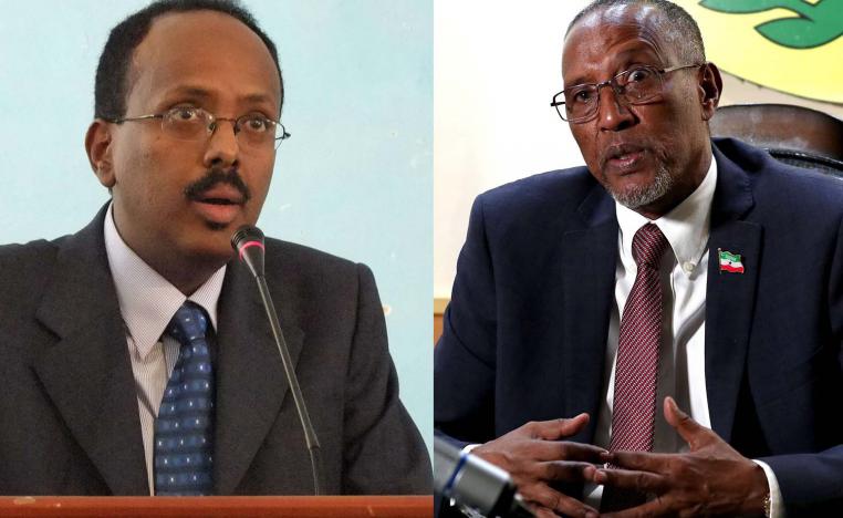 Somali President Farmajo (L) and Somaliland President Bihi