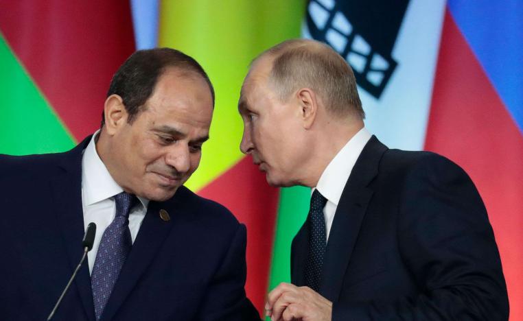 الرئيس المصري عبدالفتاح السيسي ونظيره الروسي فلاديمير بوتين