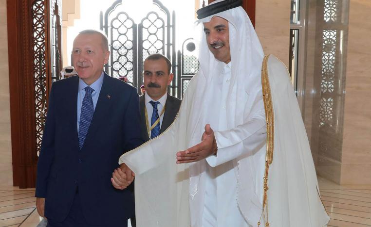 امير قطر الشيخ تميم بن حمد يستقبل الرئيس التركي رجب طيب أردوغان في الدوحة