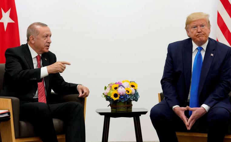 الرئيس التركي رجب طيب اردوغان ونظيره الاميركي دونالد ترامب