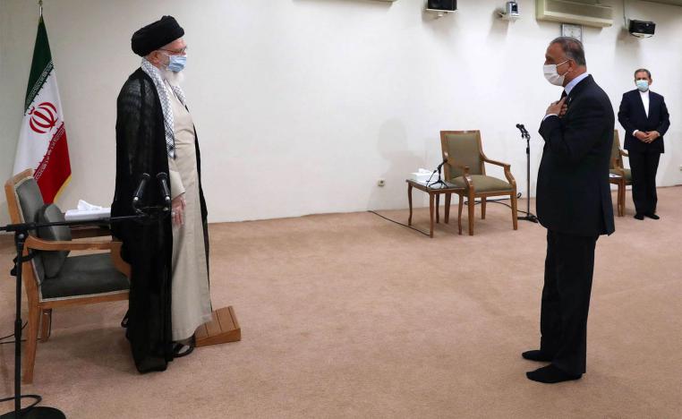 المرشد الأعلى علي خامنئي يستقبل رئيس الوزراء العراقي مصطفى الكاظمي