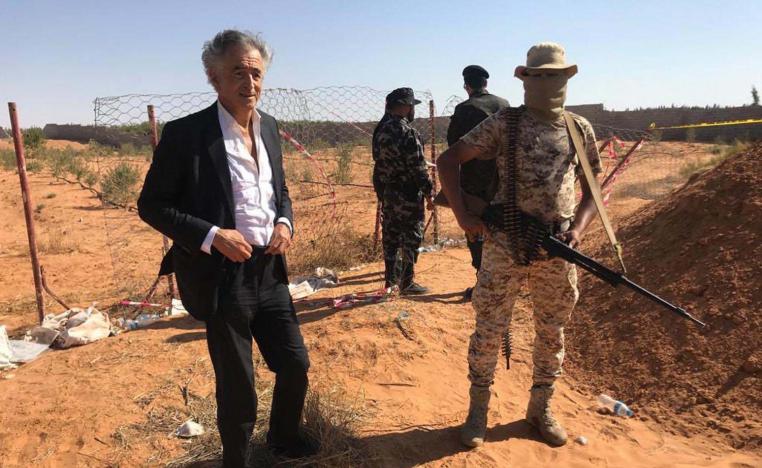 Bernard-Henri Levy posted photos of his visit to Libya under pro-government militias' protection, embarrassing Sarraj 