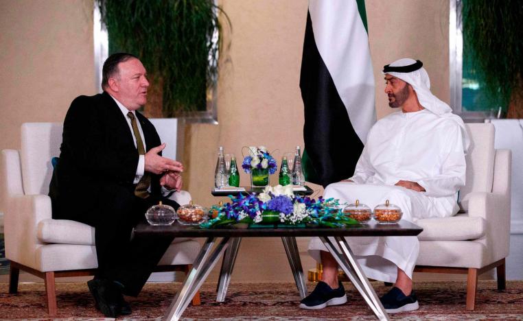 ولي عهد أبوظبي الشيخ محمد بن زايد آل نهيان ووزير الخارجية الاميركي مايك بومبيو