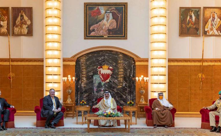 لقاء بومبيو بولي العهد البحريني حمد بن عيسى بن سلمان آل خليفة