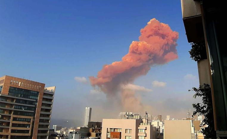 Some local TV stations reported the blast was at Beirut's port 