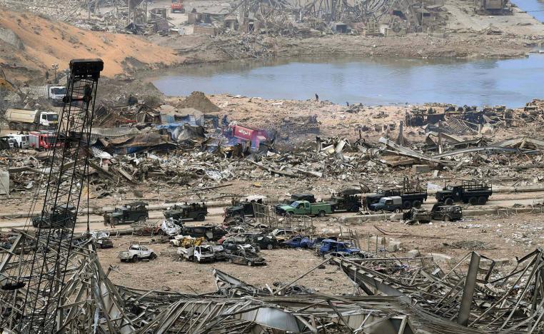 The aftermath of the massive blast in the port which shook Beirut