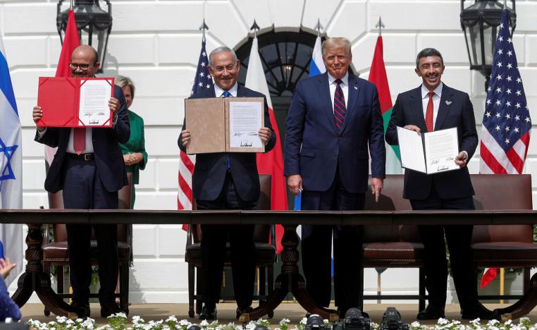 توقيع اتفاقيتي سلام بين البحرين والامارات واسرائيل برعاية اميركية