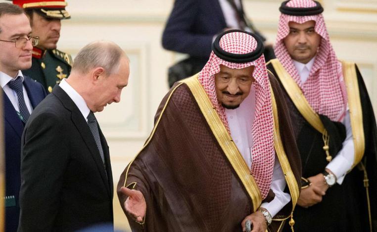 الملك السعودي سلمان بن عبدالعزيز والرئيس الروسي فلاديمير بوتين